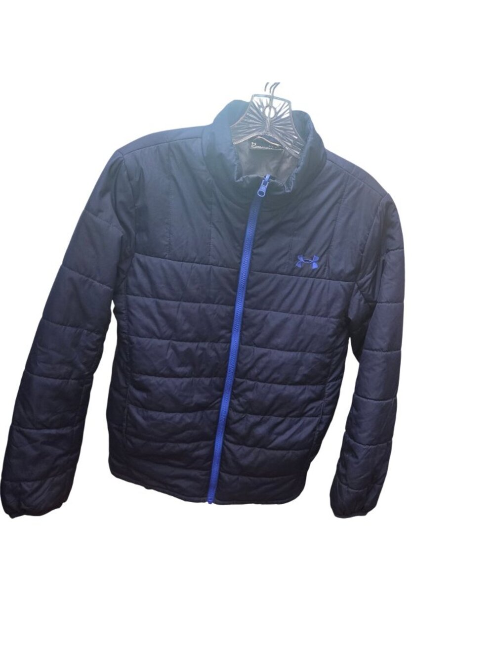 Under Armour Youth ColdGear Puffer Jacket Loose Fit Navy Blue Size YLG